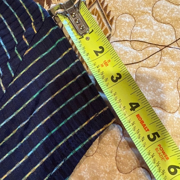 Christopher & Banks top navy blue with horizontal stripes Womens size S - Picture 10 of 10